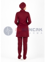 Luxe Model Bordo Likralı Tesettür Hemşire Doktor Forması Takımı Luxe Model Bordo Likralı Tesettür Hemşire Doktor Forması Takımı