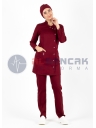 Luxe Model Bordo Likralı Tesettür Hemşire Doktor Forması Takımı Luxe Model Bordo Likralı Tesettür Hemşire Doktor Forması Takımı
