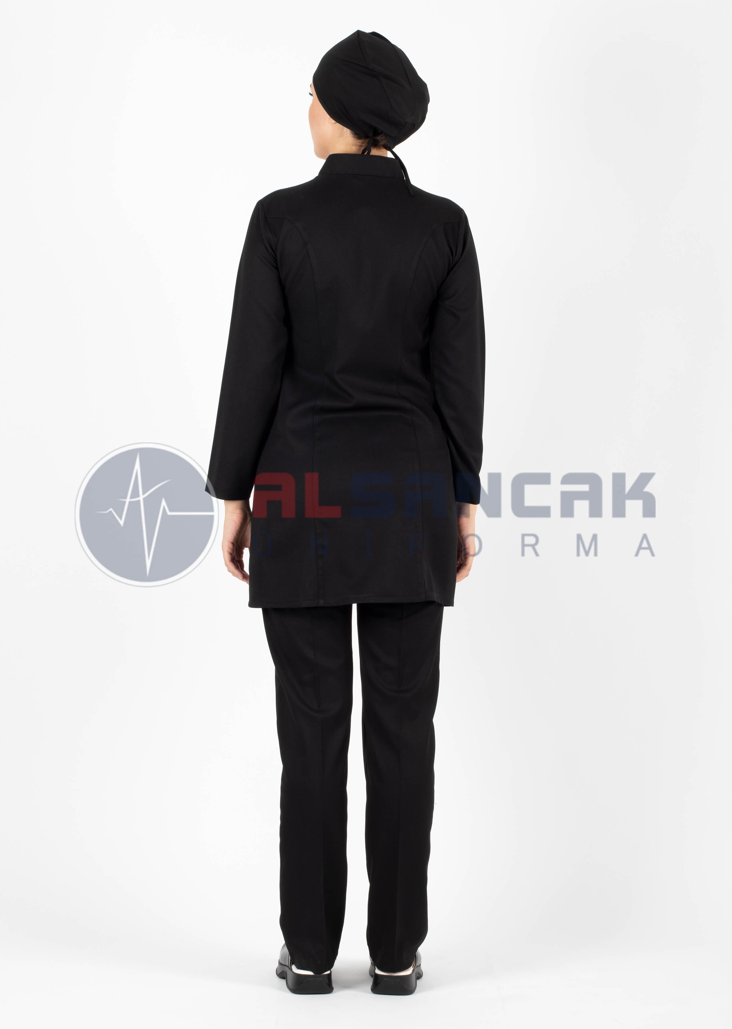 Luxe Model Siyah Likralı Tesettür Hemşire Doktor Forması Takımı Luxe Model Siyah Likralı Tesettür Hemşire Doktor Forması Takımı
