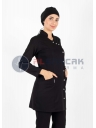 Luxe Model Siyah Likralı Tesettür Hemşire Doktor Forması Takımı