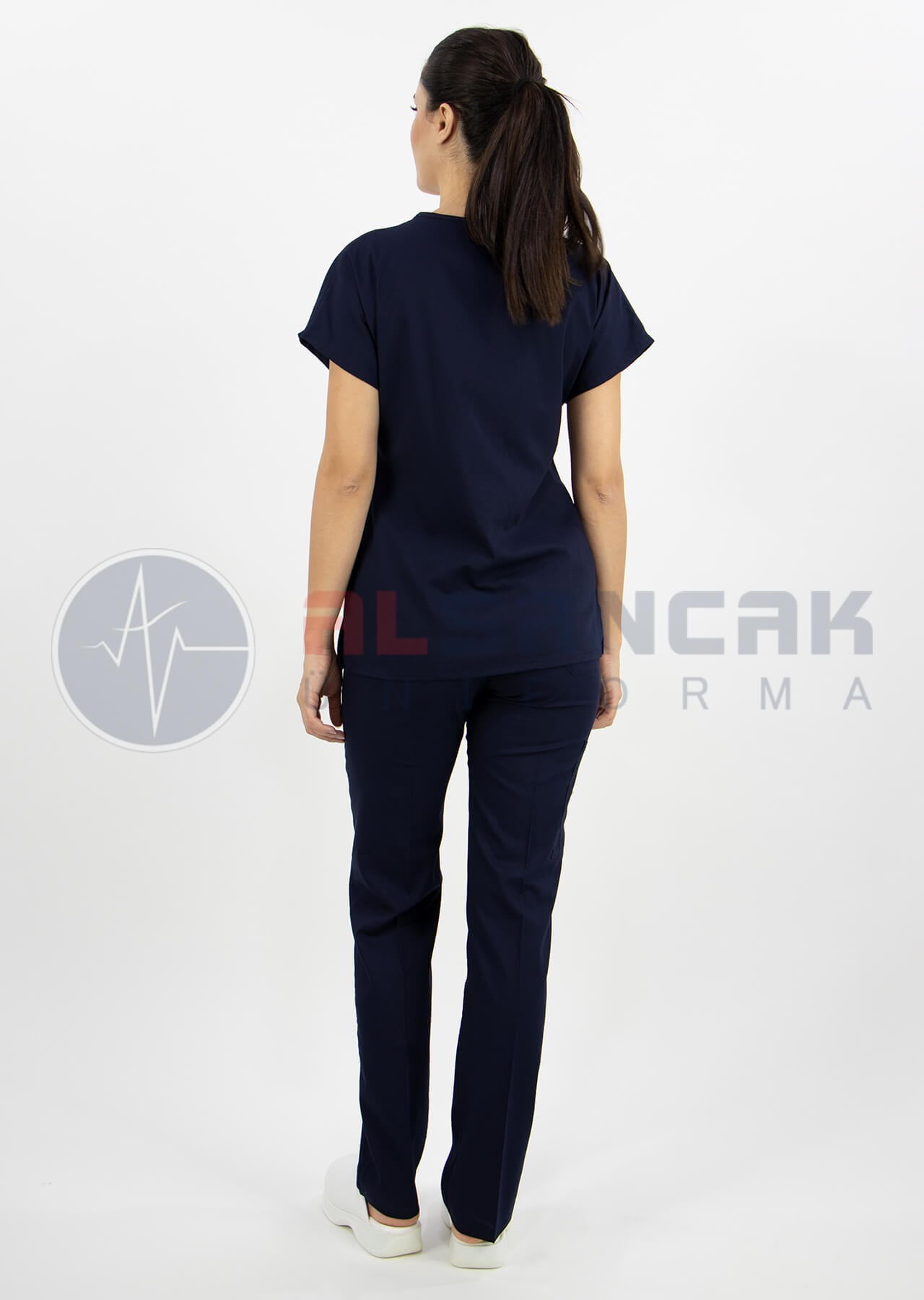 Twin Flex Lacivert Likralı Hemşire Forması Twin Flex Lacivert Likralı Hemşire Forması