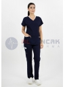 Twin Flex Lacivert Likralı Hemşire Forması Twin Flex Lacivert Likralı Hemşire Forması