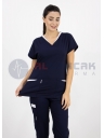 Twin Flex Lacivert Likralı Hemşire Forması Twin Flex Lacivert Likralı Hemşire Forması