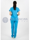 Twin Flex Turkuaz Likralı Hemşire Forması Twin Flex Turkuaz Likralı Hemşire Forması