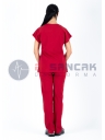 Twin Flex Kırmızı Likralı Hemşire Forması Twin Flex Kırmızı Likralı Hemşire Forması