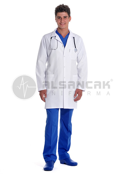 Erkek Spor Yaka Uzun Kol İnce Kumaş Doktor Önlüğü Erkek Spor Yaka Uzun Kol İnce Kumaş Doktor Önlüğü