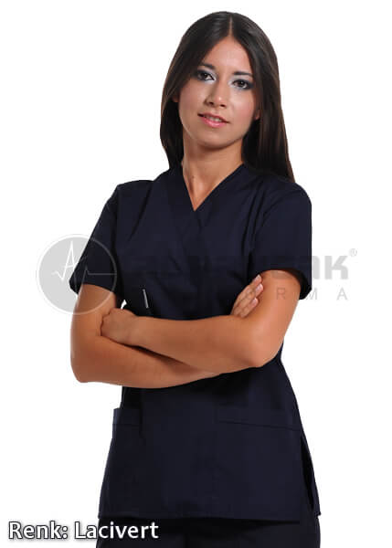 Kadın Basic (V Yaka) Alpaka Kumaş Doktor ve Hemşire Forması Takımı Kadın Basic (V Yaka) Alpaka Kumaş Doktor ve Hemşire Forması Takımı