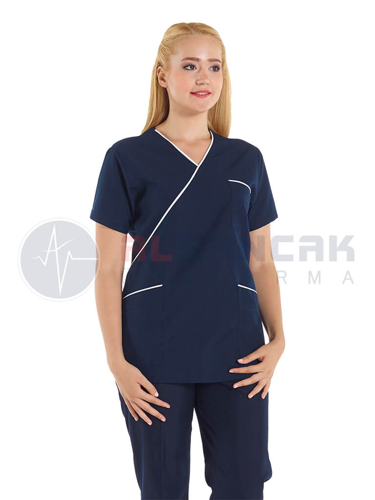 Lacivert Ekol Modeli Doktor ve Hemşire Forması Üstü Lacivert Ekol Modeli Doktor ve Hemşire Forması Üstü