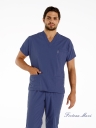 Scrubs Flex® Erkek Fırtına Mavi Likralı Alpaka Doktor ve Hemşire Forması Scrubs Flex® Erkek Fırtına Mavi Likralı Alpaka Doktor ve Hemşire Forması