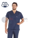 Erkek Lacivert Pamuklu Scrubs Doktor ve Hemşire Forması Erkek Lacivert Pamuklu Scrubs Doktor ve Hemşire Forması