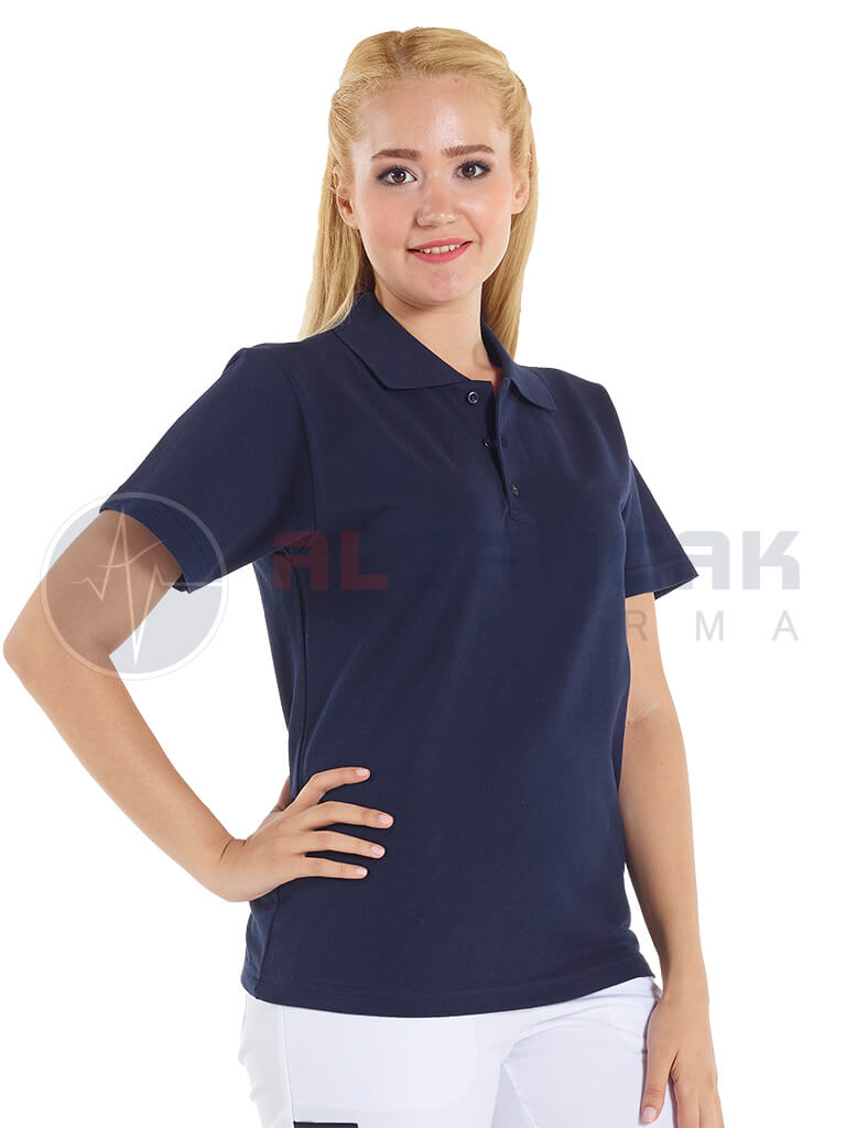 Lacivert Kadın Polo Yaka Lacoste T-shirt