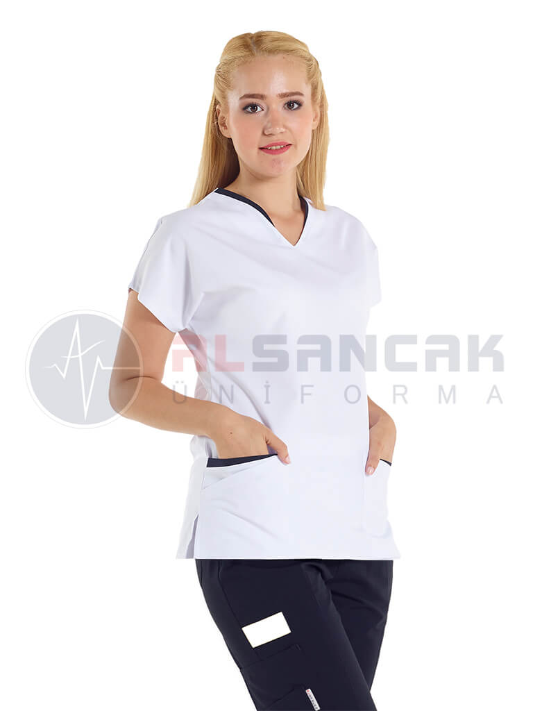 Twin Modeli Lacivert Kombini Hemşire ve Doktor Forması Twin Modeli Lacivert Kombini Hemşire ve Doktor Forması