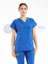Twin Modeli Saks Mavi Hemşire ve Doktor Forması Takımı Twin Modeli Saks Mavi Hemşire ve Doktor Forması Takımı