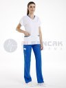 Twin Modeli Beyaz/Saks Mavi Hemşire ve Doktor Forması Takımı Twin Modeli Beyaz/Saks Mavi Hemşire ve Doktor Forması Takımı