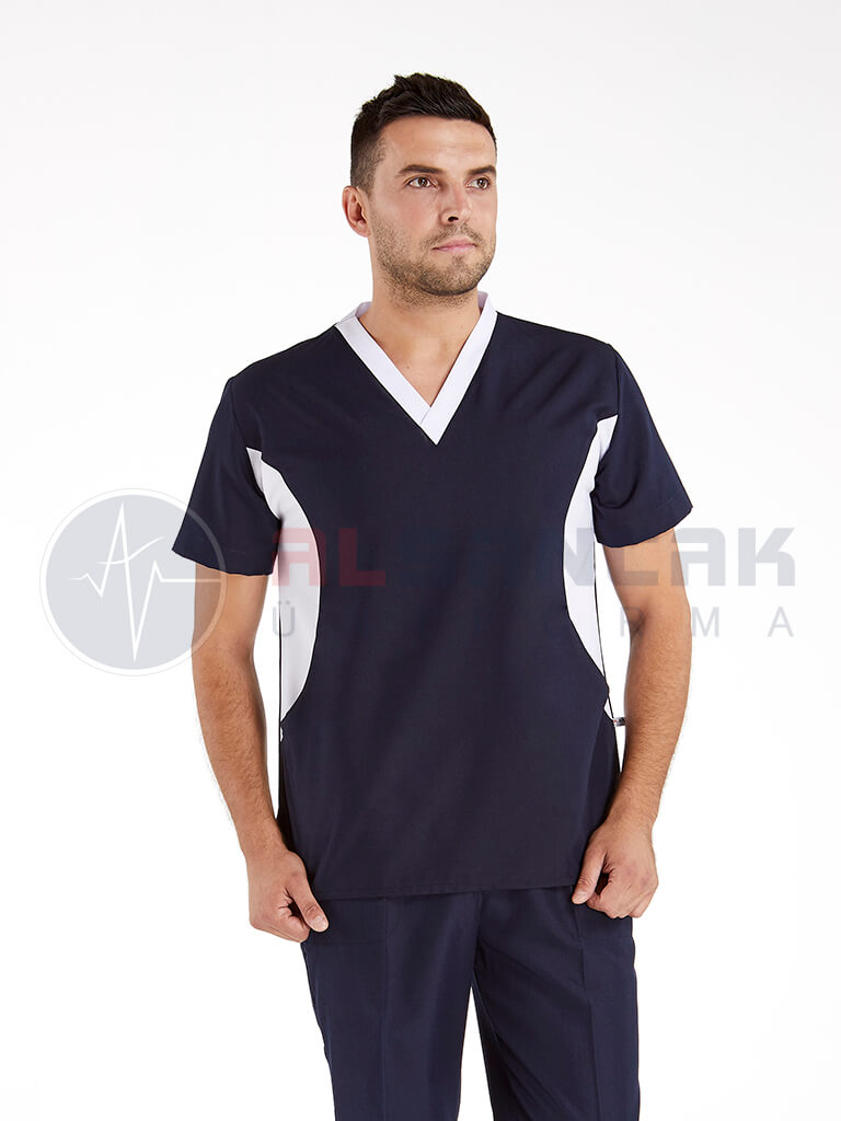 Lacivert Viva Modeli Erkek Doktor ve Hemşire Forması Takımı Lacivert Viva Modeli Erkek Doktor ve Hemşire Forması Takımı