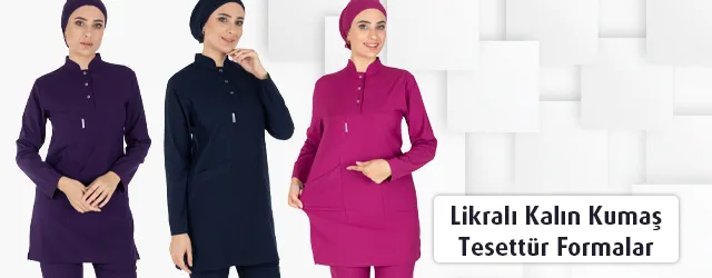 Likralı Kalın Kumaş Tesettür Formalar